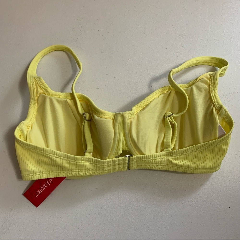 Xhilaration Bikini Set Size D/DD + XL Yellow Ribbed NWT - Picture 8 of 17